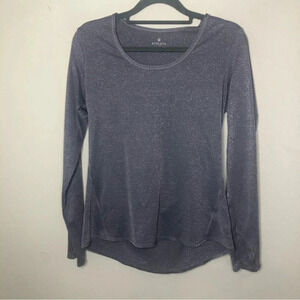 Athleta Silvery Long Sleeve Top Size Small